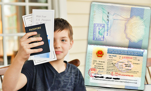 Regulation of providing Vietnam visa for foreign children